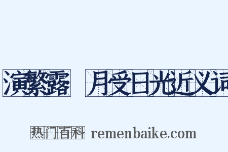 演繁露·月受日光近义词是什么意思的图片